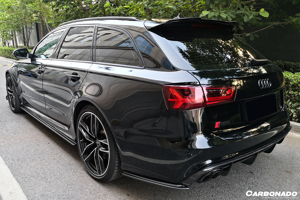 2013-2018 Audi RS6 Avant MN Style Carbon Fiber Rear Cap Splliter - Carbonado