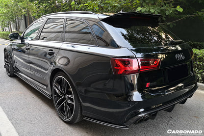 2013-2018 Audi RS6 Avant MN Style Carbon Fiber Rear Cap Splliter - Carbonado