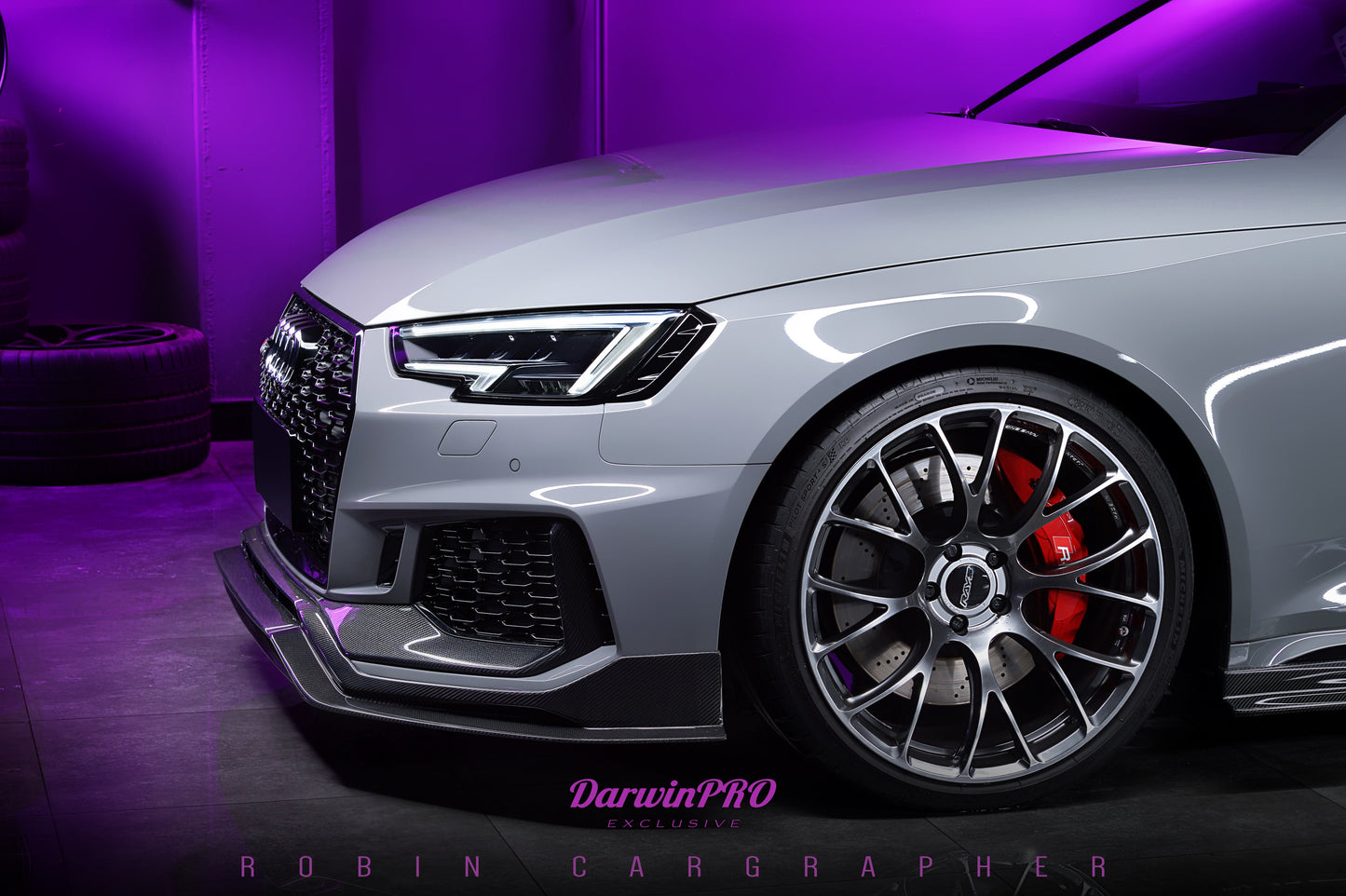 2017-2019 Audi RS4 B9 BKSS Style Front Lip - DarwinPRO Aerodynamics