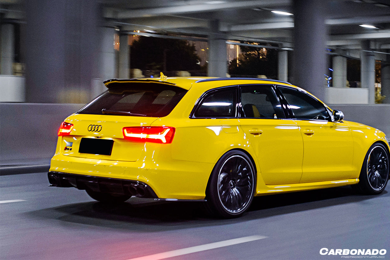 2013-2018 Audi RS6 Avant MN Style Carbon Fiber Rear Cap Splliter - Carbonado