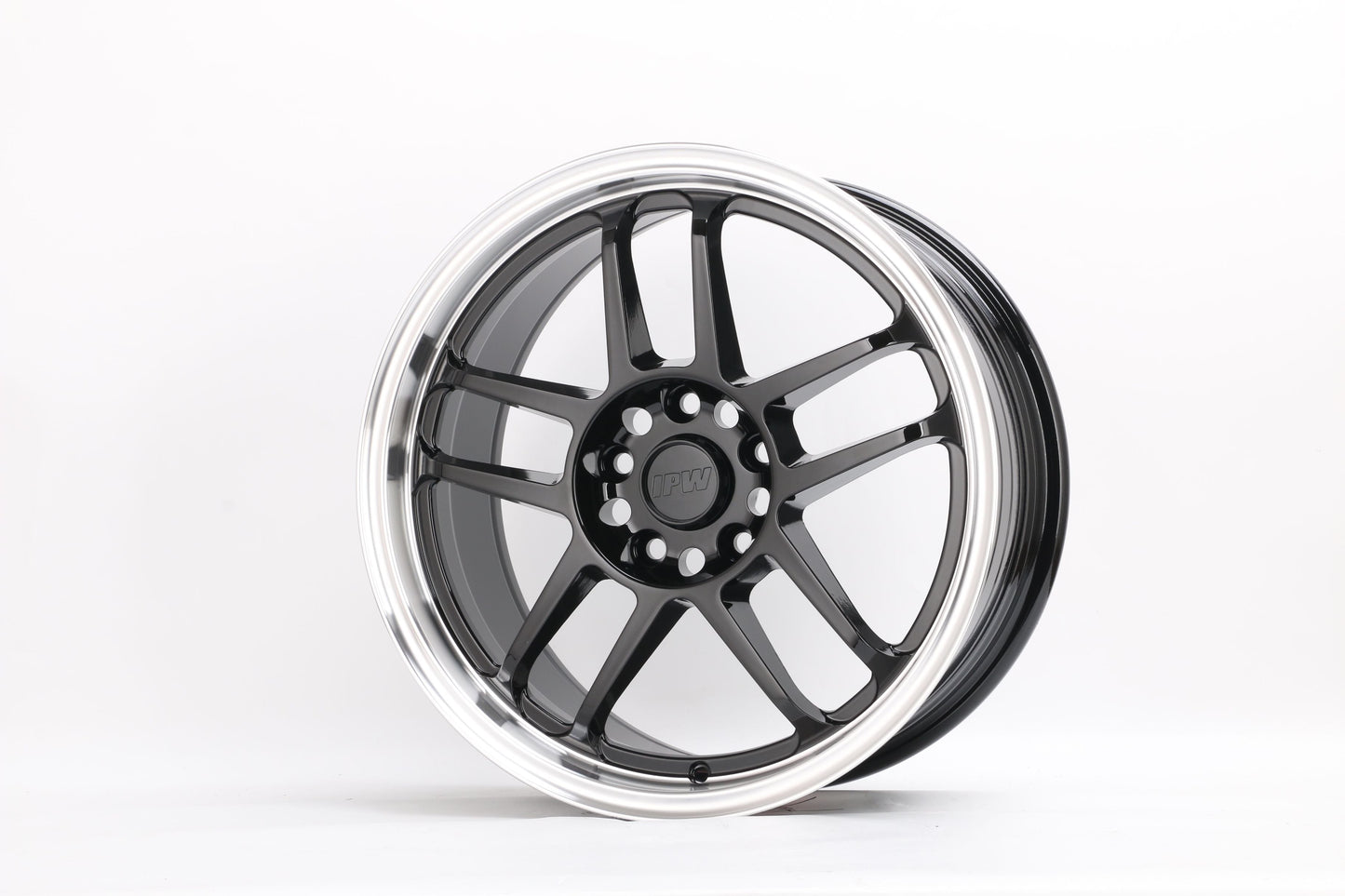 E041 Black Machined Lip 17x8 ET40 5x114.3 – (Square Set of 4)
