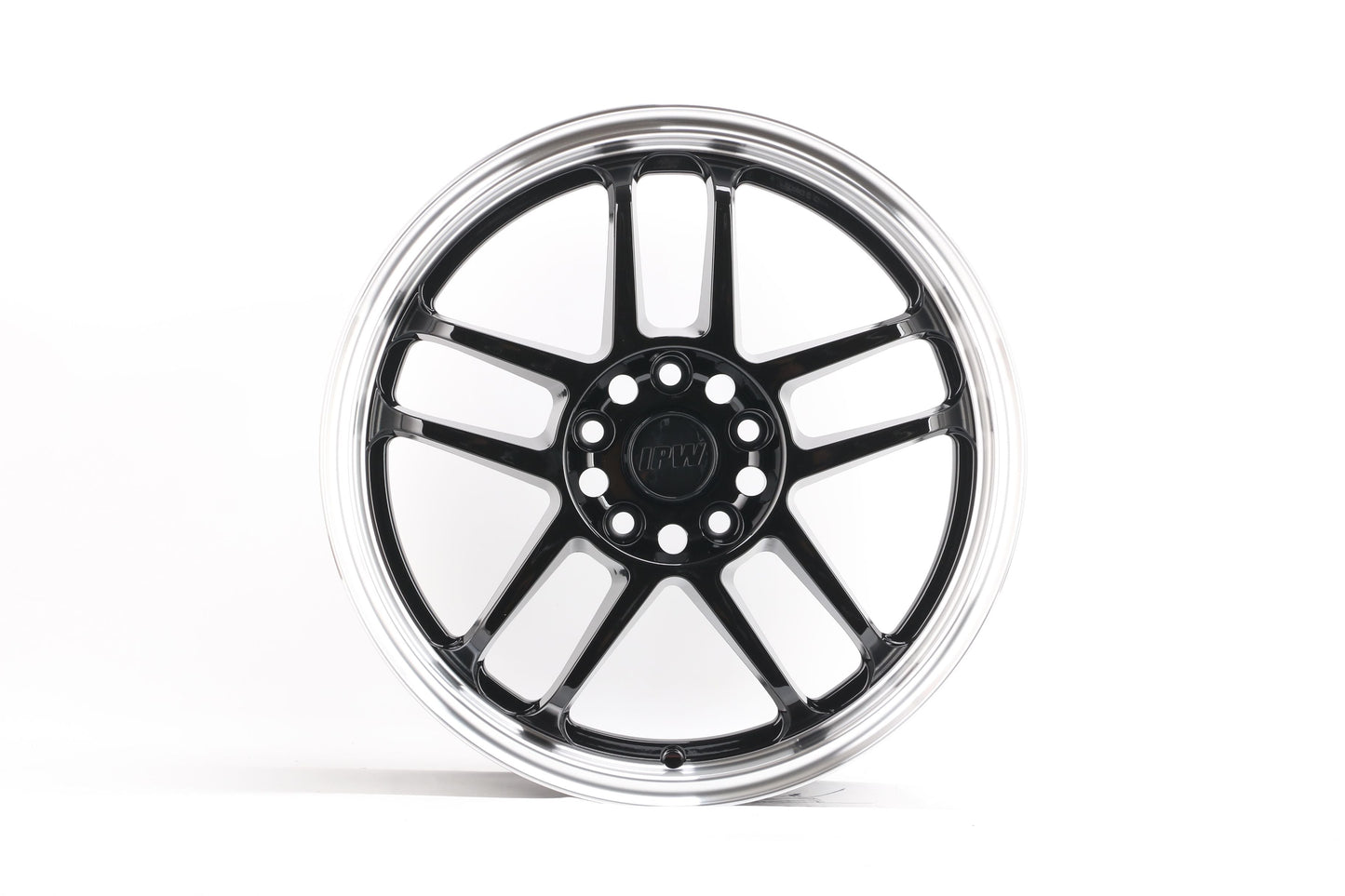 E041 Black Machined Lip 17x8 ET40 5x114.3 – (Square Set of 4)