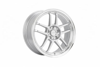 E041 Silver Machined Lip 17x8 ET40 5x112 – (Square Set of 4)