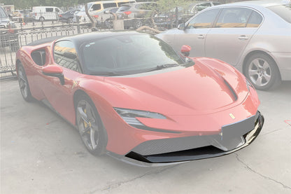 2020-UP Ferrari SF90 Stradale OE Style Autoclave Carbon Fiber Front Lip - Carbonado