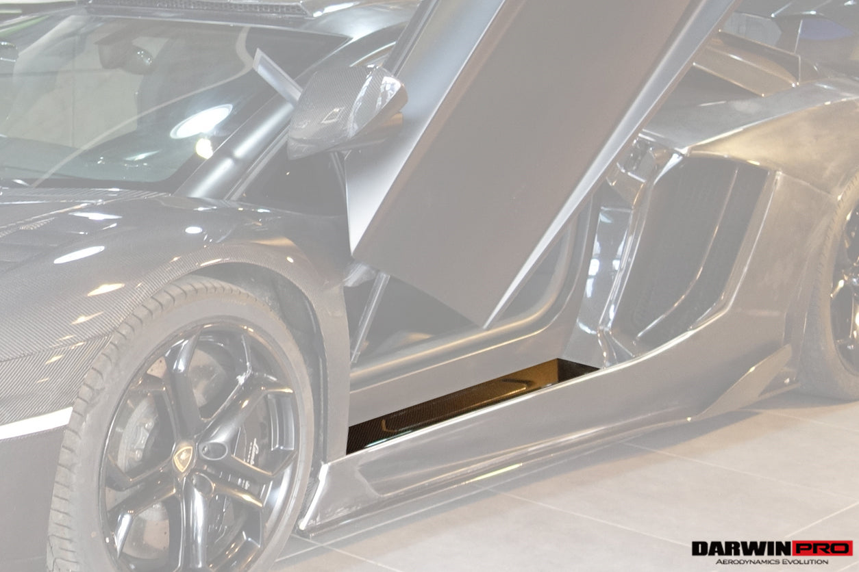 2011-2016 Lamborghini Aventador LP700 Coupe Carbon Fiber Door Still Plate Caps - DarwinPRO Aerodynamics