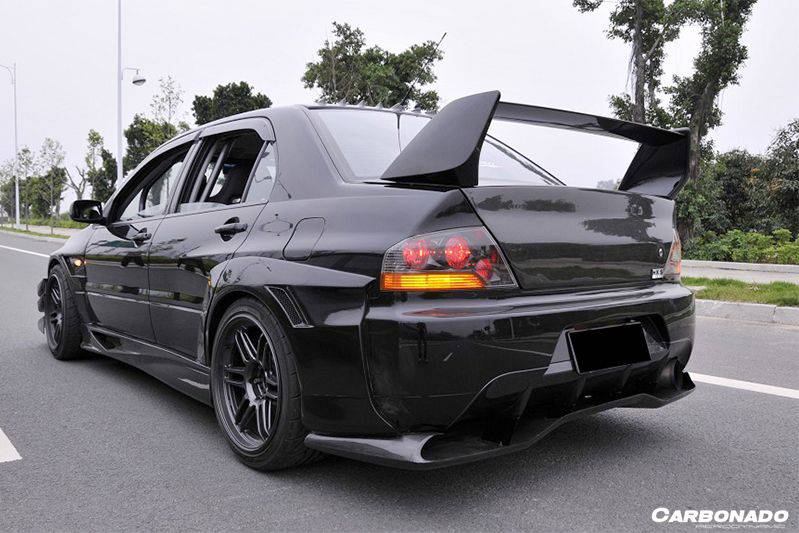 2003-2006 Mitsubishi Evolution 7/8/9 VTX Carbon Fiber Rear Diffuser - Carbonado Aero