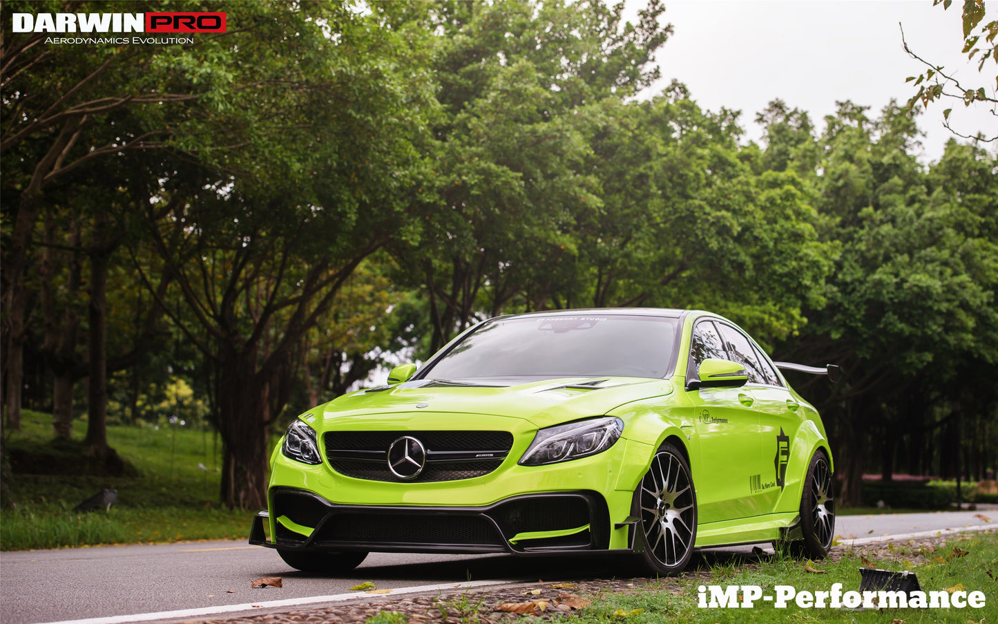 2015-2018 Mercedes Benz W205 C63/S AMG Sedan IMP Performance Partial Carbon Fiber Full Body Kit - DarwinPRO Aerodynamics