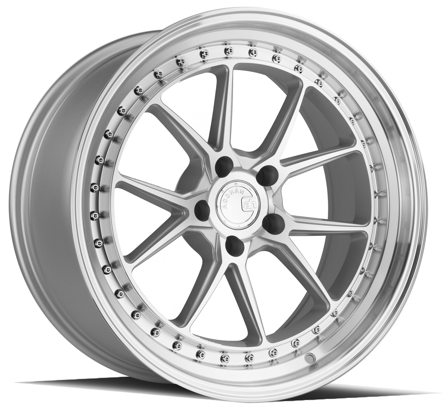 Aodhan DS08 Silver w/Machined Face - 19x8.5 +35 5x120 (Square Set of 4)