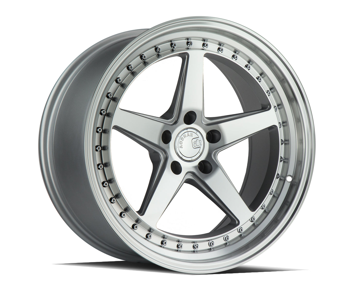 Aodhan DS05 Silver w/Machined Face - 18x8.5 +35 / 18x9.5 +22 5x114.3 (Staggered Set of 4)