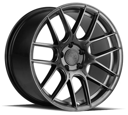 Aodhan AH-X Hyper Black - 18x9.5 +35 5x120 (Square Set of 4)
