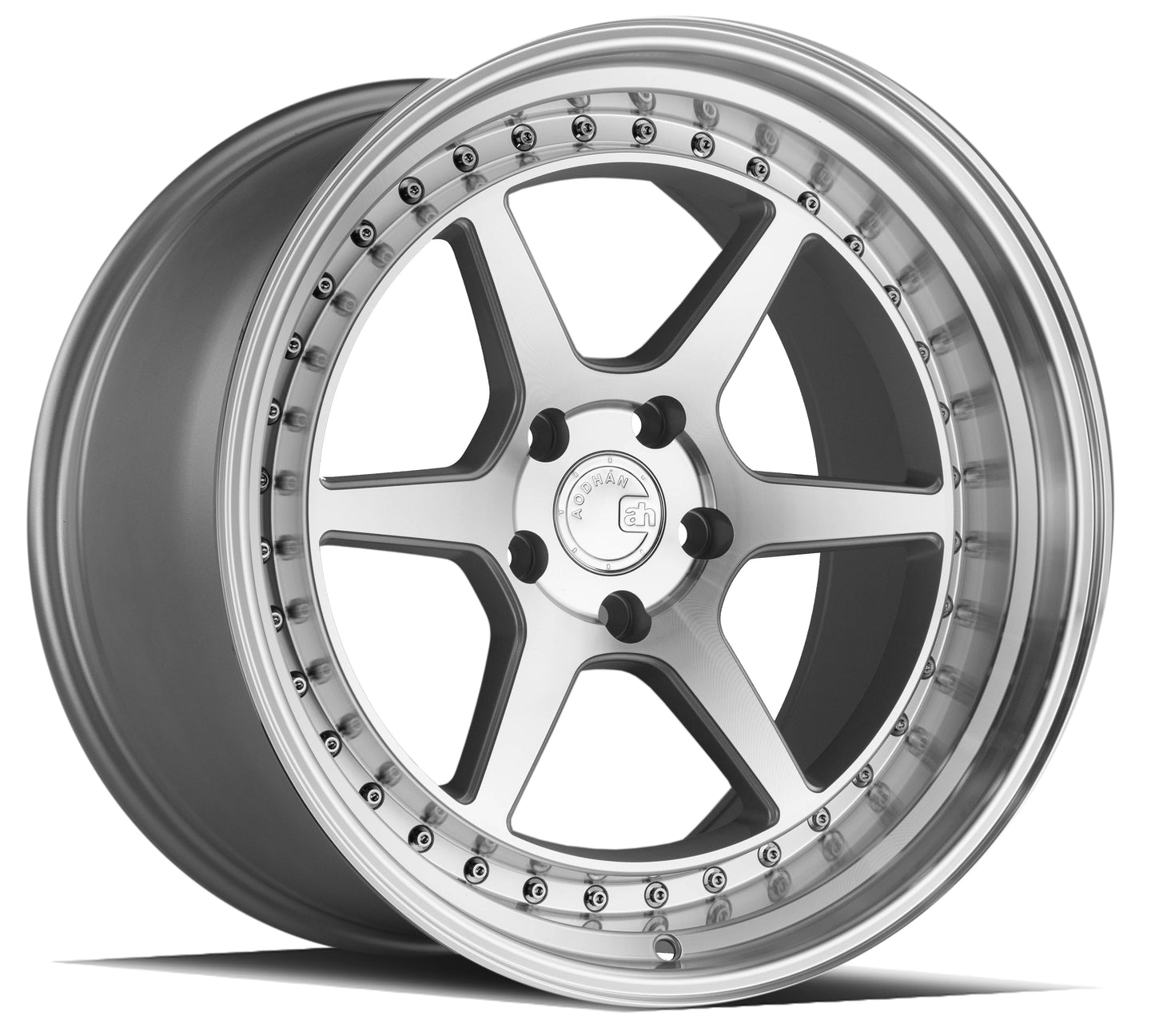 Aodhan DS09 Silver w/Machined Face - 19x9.5 +22 5x114.3 (Square Set of 4)