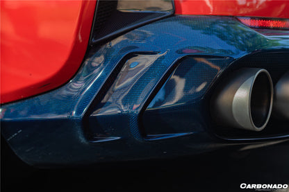 2018-UP Ferrari 812 Superfast MSY Style Rear Diffuser w/ Light - Carbonado