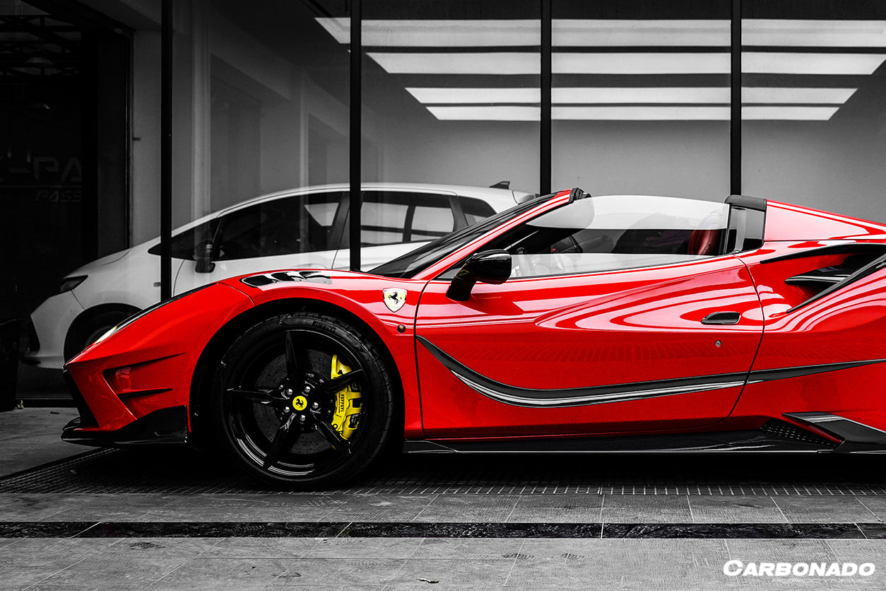 2015-2020 Ferrari 488 GTB/Spyder/F8 MSY Style Carbon Fiber Door Handle - Carbonado