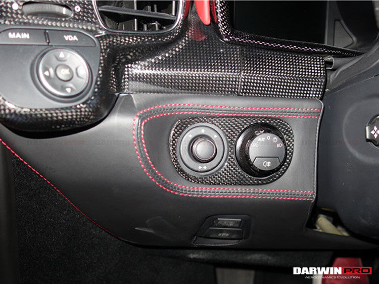 2010-2015 Ferrari 458 Coupe/Spyder/Speciale Dry Carbon Fiber Light Switch Cover - DarwinPRO Aerodynamics