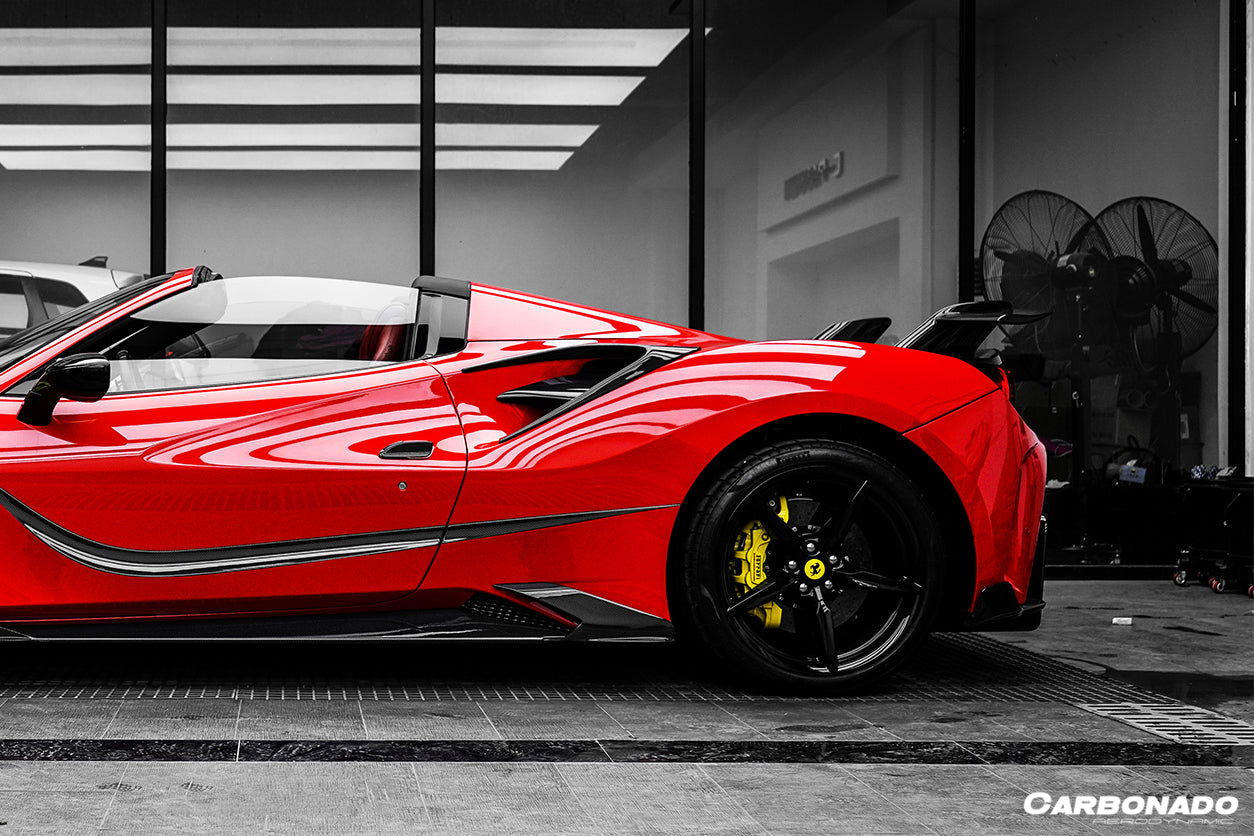 2015-2020 Ferrari 488 GTB/Spyder MSY Style Side Skirts - Carbonado