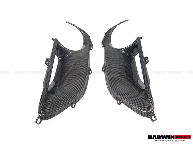 2015-2020 Ferrari 488 GTB/Spyder Dry Carbon Fiber Rear Light Satellite Covers - DarwinPRO Aerodynamics