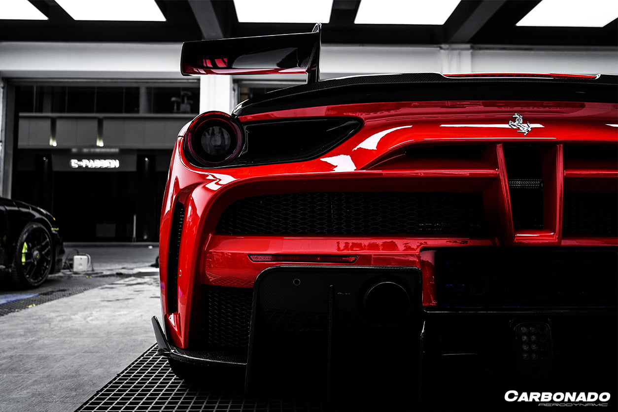 2015-2020 Ferrari 488 GTB/Spyder MSY Style Rear Bumper - Carbonado
