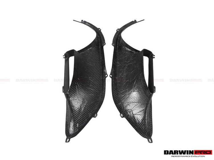 2015-2020 Ferrari 488 GTB/Spyder Dry Carbon Fiber Rear Light Satellite Covers - DarwinPRO Aerodynamics