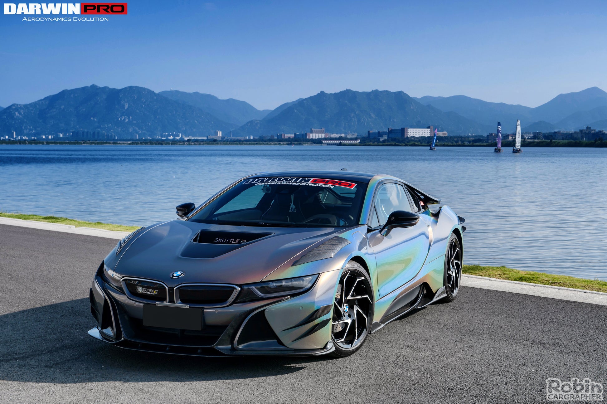 2014-2018 BMW i8 BZK Carbon Fiber Front Lip Splitter - DarwinPRO Aerodynamics