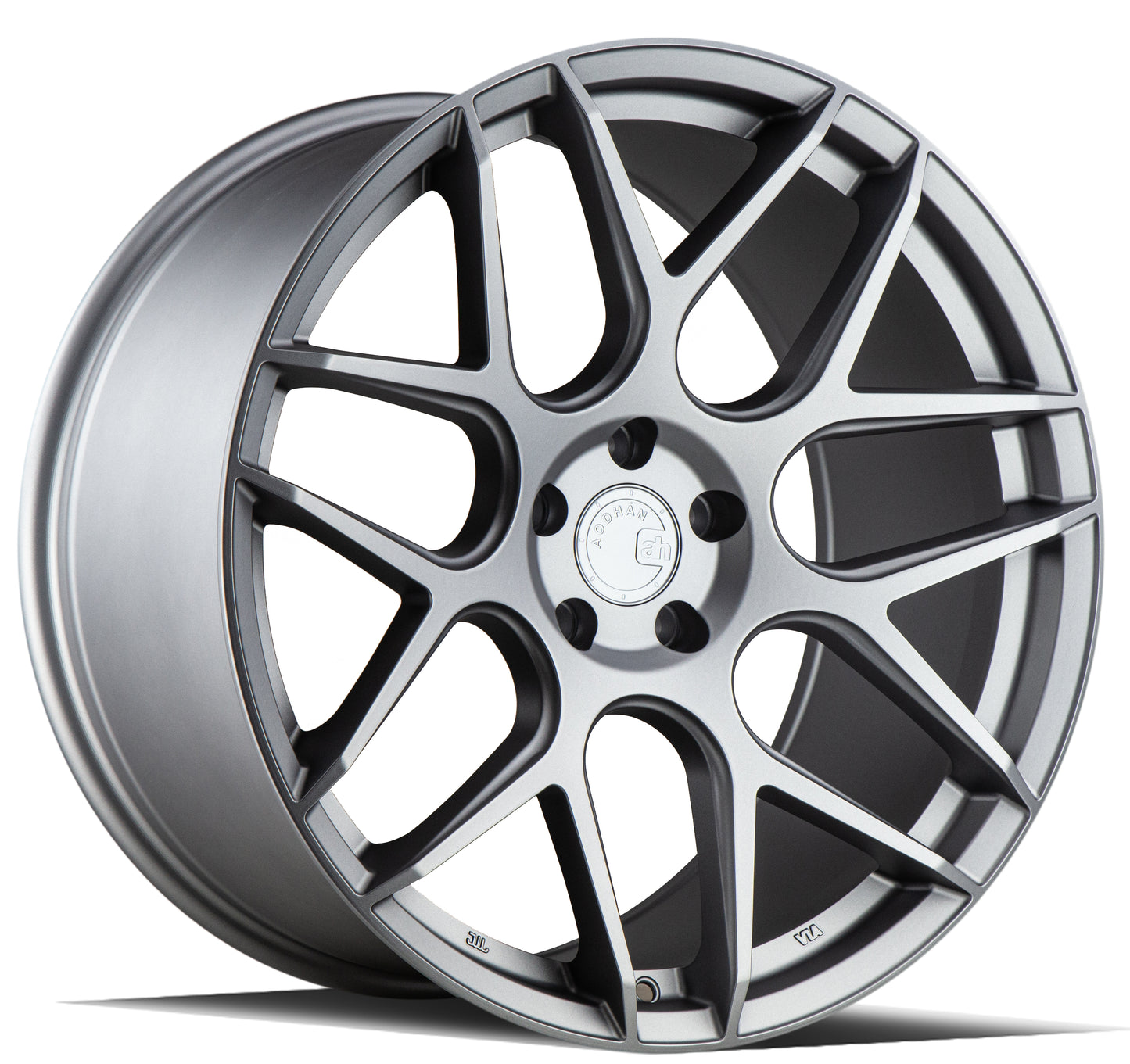 19" Aodhan AFF2 Matte Gray 5x112 ( Staggered Setup ) ( Set of 4 )