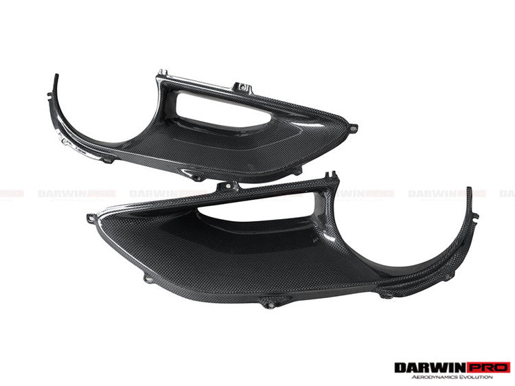 2015-2020 Ferrari 488 GTB/Spyder Dry Carbon Fiber Rear Light Satellite Covers - DarwinPRO Aerodynamics