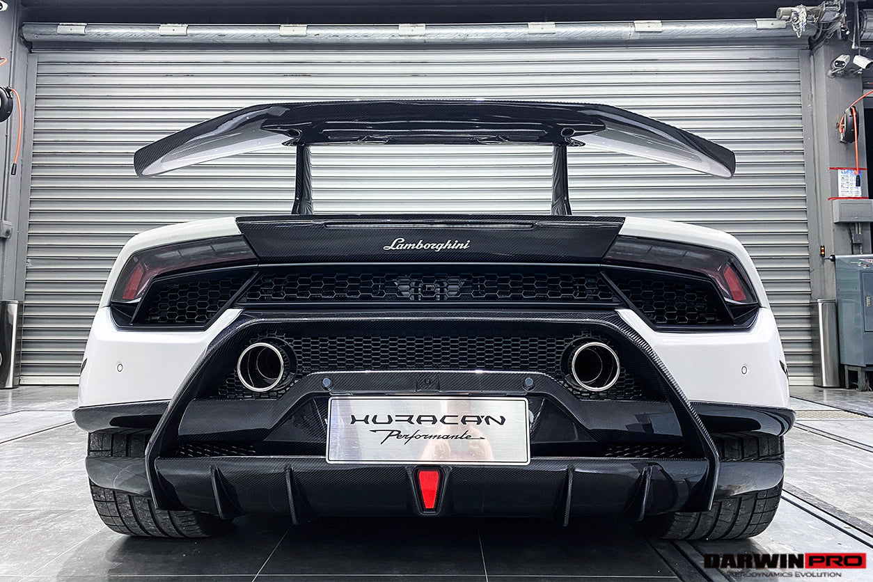2015-2020 Lamborghini Huracan LP610/LP580 Performante Style Partial Carbon Fiber Aero - Full Kit - DarwinPRO Aerodynamics