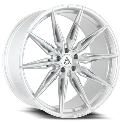 22" Azad AZ FF02 Brushed Silver 5x114.3 ( Square Setup ) ( Set of 4 )
