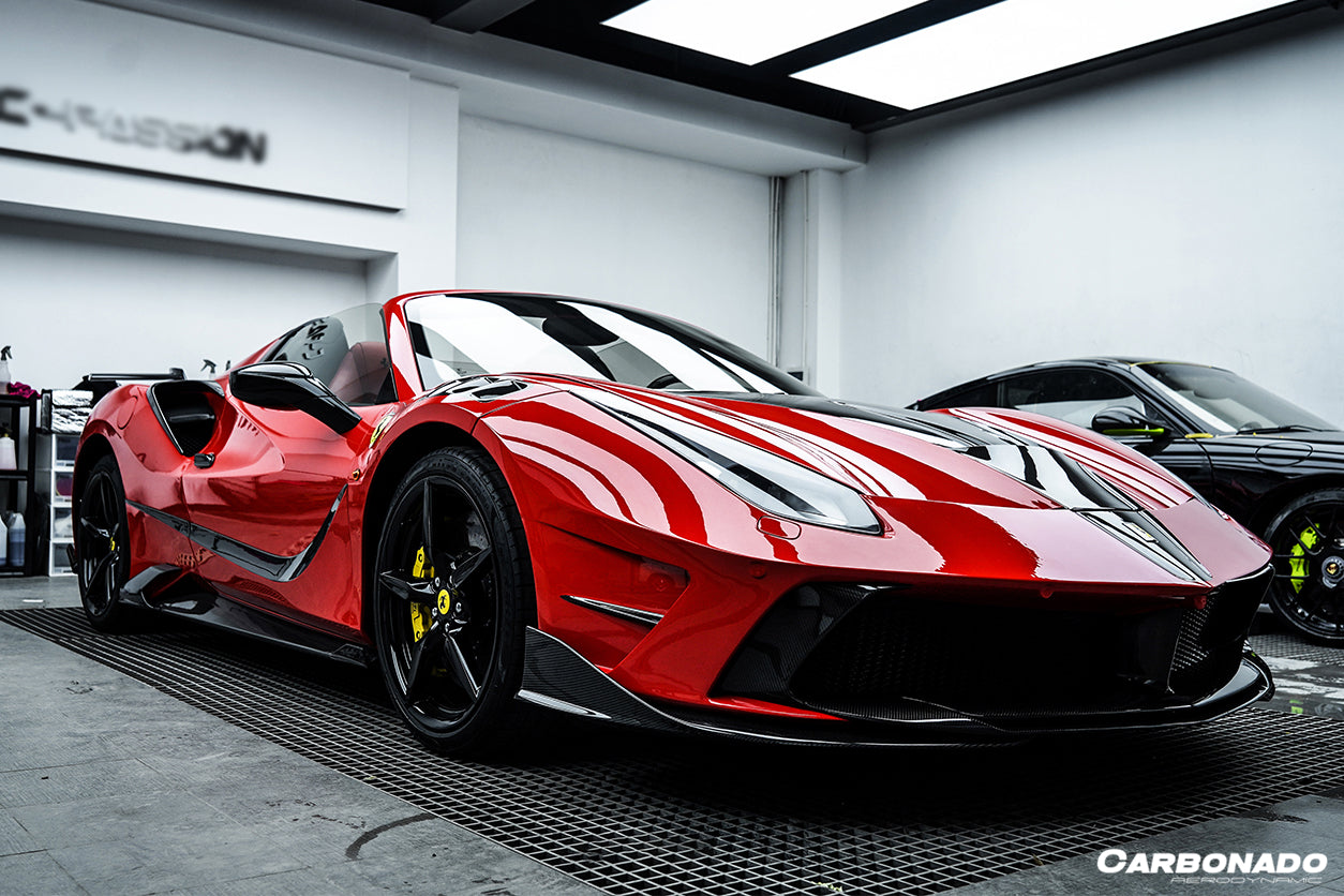 2015-2020 Ferrari 488 GTB/Spyder MSY Style Side Skirts - Carbonado