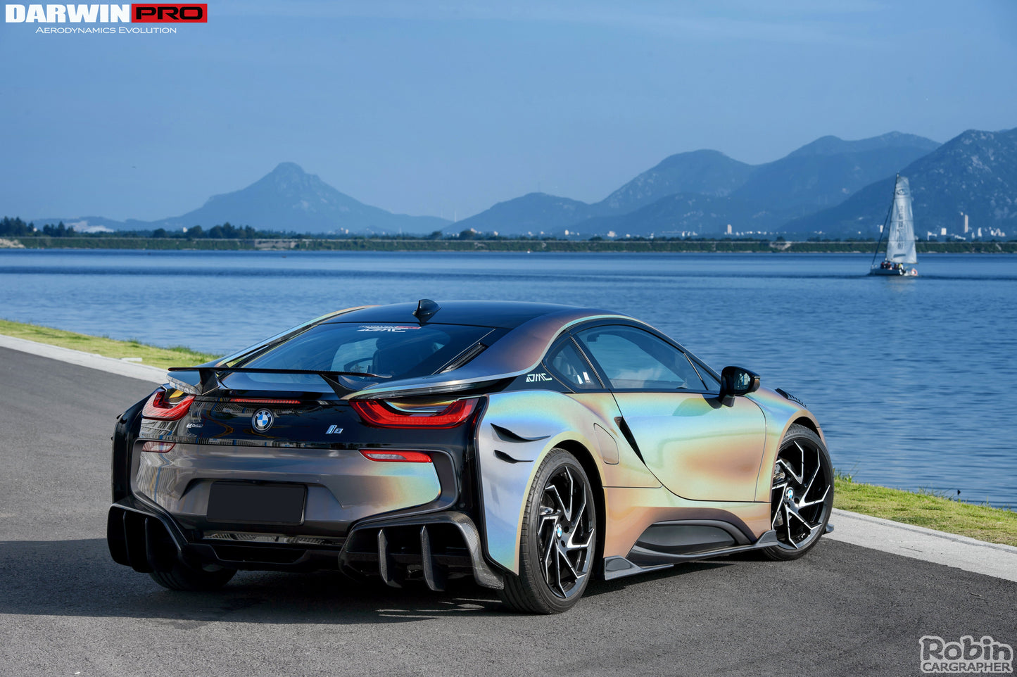 2014-2018 BMW i8 BZK Carbon Fiber Rear Canards - DarwinPRO Aerodynamics