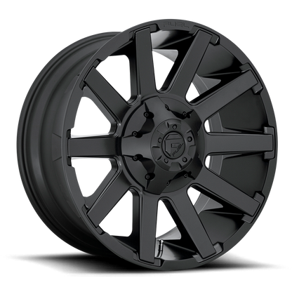18" Fuel D437 Contra Satin Black 6x139.7 ( Set of 4 )