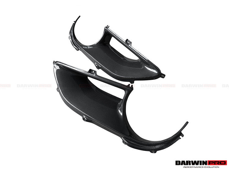 2015-2020 Ferrari 488 GTB/Spyder Dry Carbon Fiber Rear Light Satellite Covers - DarwinPRO Aerodynamics