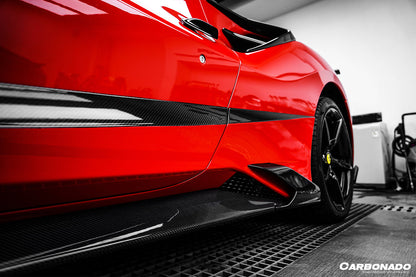 2015-2020 Ferrari 488 GTB/Spyder MSY Style Carbon Fiber Side Air Intake Fins - Carbonado
