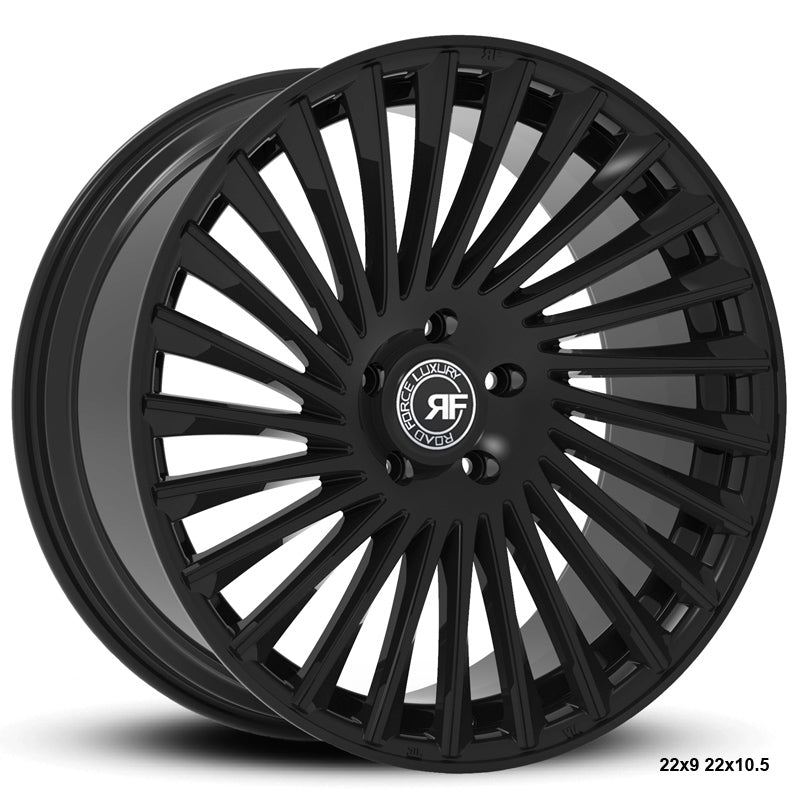 22" Road Force RF23 Gloss Black 5x112 (Set of 4)