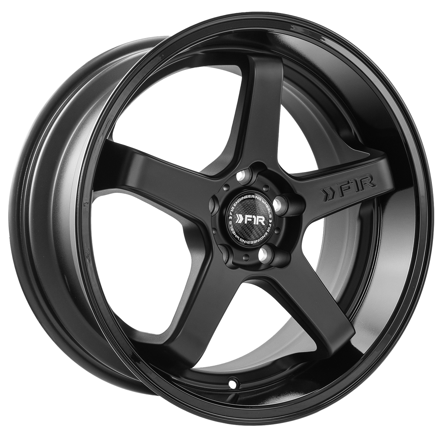 F1R FC5 18" 18x8.5 ET35 / 18x9.5 ET35 Matte Black/Gloss Black Lip 5x100 – ( Staggered Set of 4 )