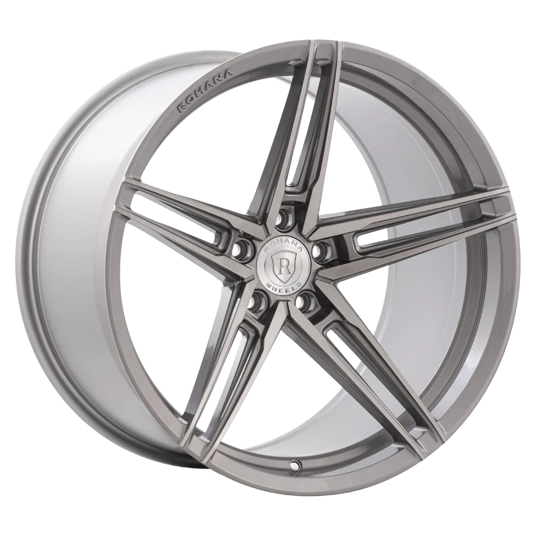 Rohana RFX15 20x11 ET28 Brushed Titanium 5x120 – (Square Set of 4)