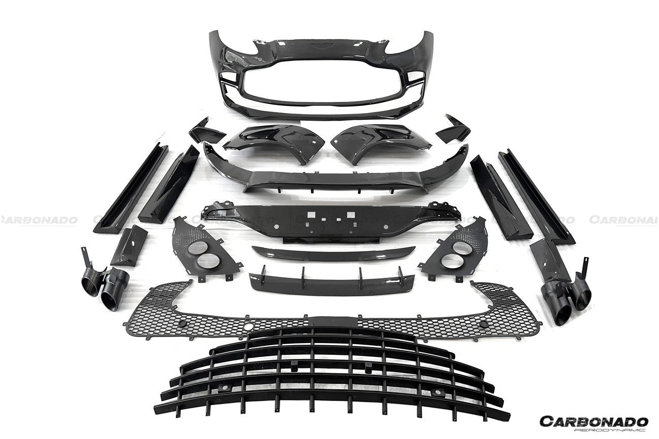 2021-2024 Aston Martin DBX 707 Style Dry Carbon Fiber Front Bumper With Lights