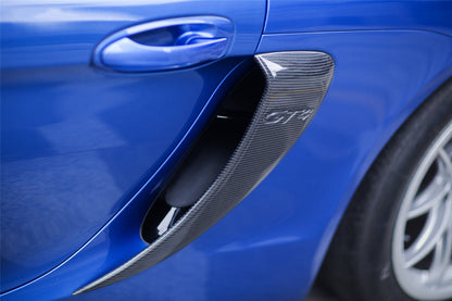 2012-2016 Porsche 981 Boxster/Cayman GT4 Style Carbon Fiber Quarter Panel Side Scoops - DarwinPRO Aerodynamics