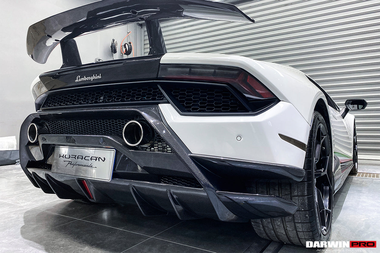 2015-2020 Lamborghini Huracan LP610/LP580 Performante Style Partial Carbon Fiber Aero - Full Kit - DarwinPRO Aerodynamics