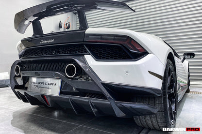 2015-2020 Lamborghini Huracan LP610/LP580 Performante Style Partial Carbon Fiber Aero - Full Kit - DarwinPRO Aerodynamics