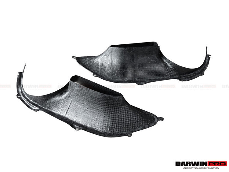 2015-2020 Ferrari 488 GTB/Spyder Dry Carbon Fiber Rear Light Satellite Covers - DarwinPRO Aerodynamics