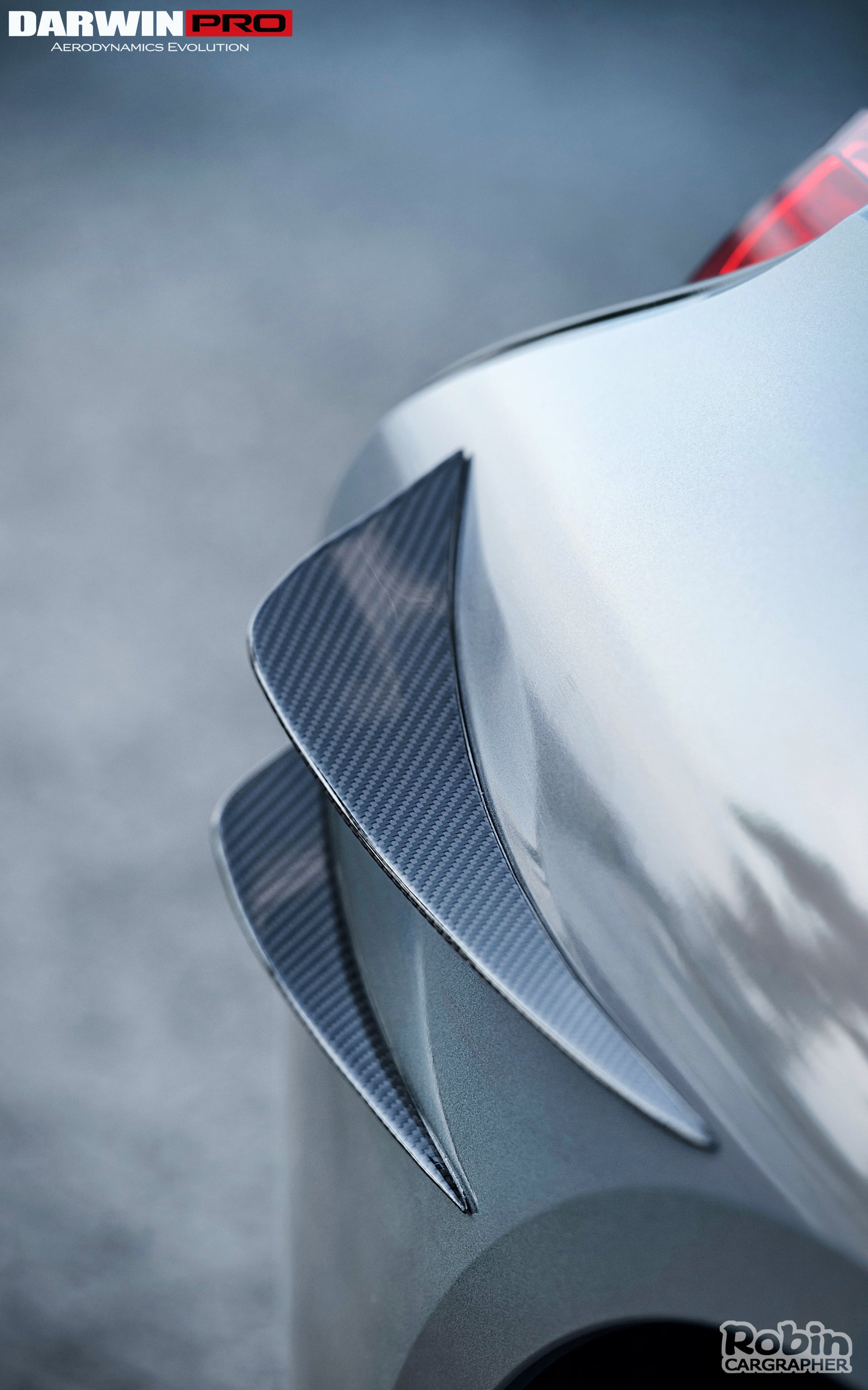 2014-2018 BMW i8 BZK Carbon Fiber Rear Canards - DarwinPRO Aerodynamics