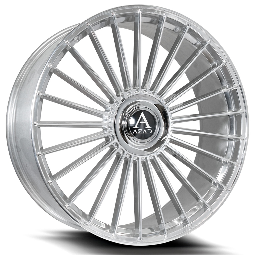 24" Azad AZ25 Chrome 6x135 ( Square Setup ) ( Set of 4 )