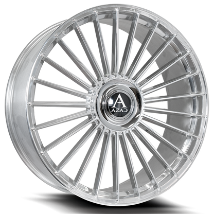 24" Azad AZ25 Chrome 6x135 ( Square Setup ) ( Set of 4 )