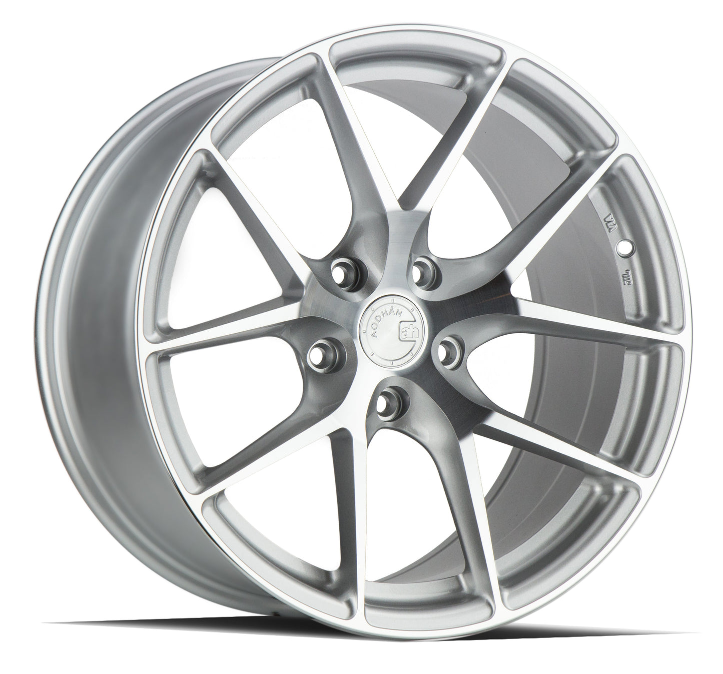 19" Aodhan AFF7 Gloss Silver Machined Face 5x114.3 ( Square Setup )