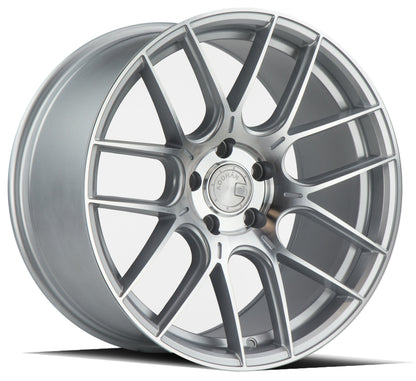 Aodhan AH-X Gloss Silver Machined Face - 19x8.5 +35 5x112 (Square Set of 4)