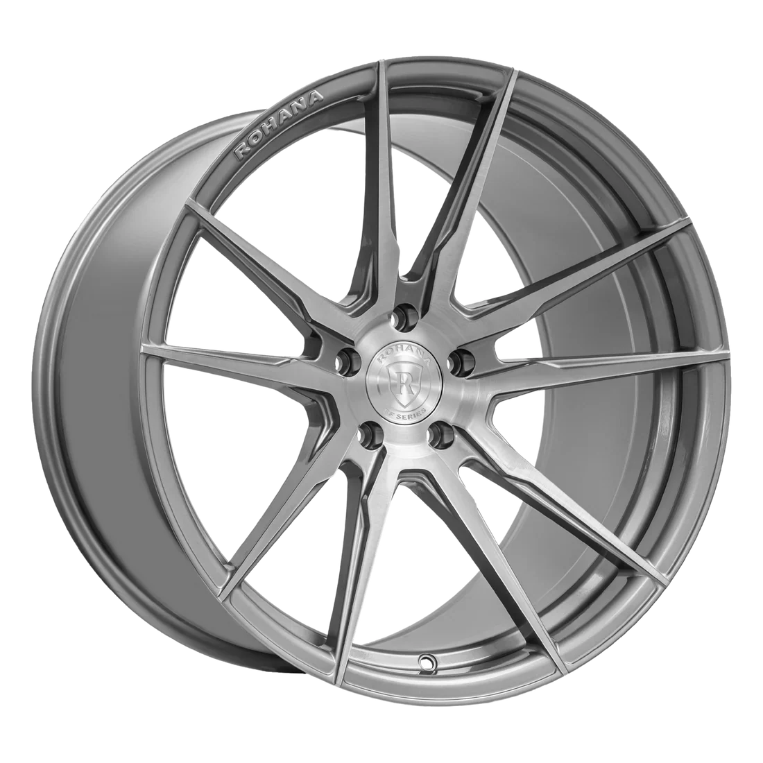 Rohana RFX2 19x8.5 ET43 Brushed Titanium 5x130 – (Square Set of 4)