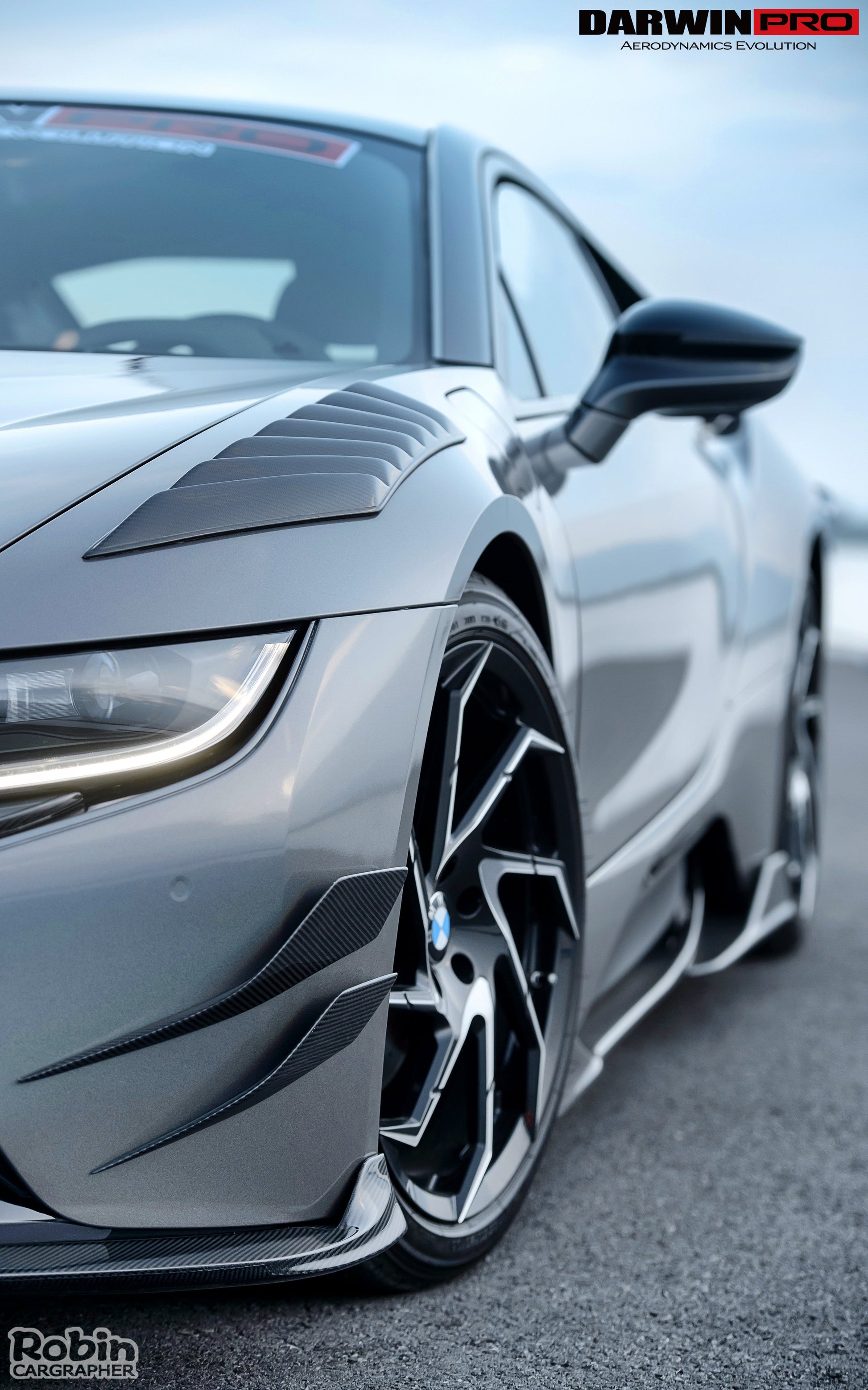 2014-2018 BMW i8 BZK Carbon Fiber Front Canards - DarwinPRO Aerodynamics
