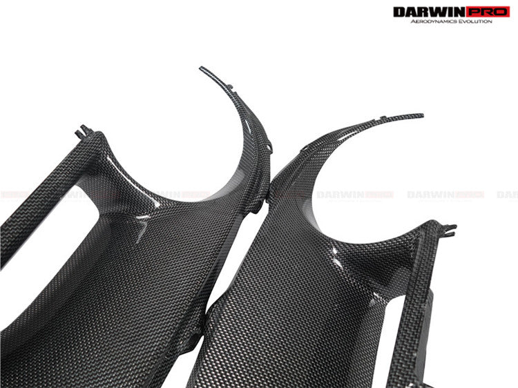 2015-2020 Ferrari 488 GTB/Spyder Dry Carbon Fiber Rear Light Satellite Covers - DarwinPRO Aerodynamics