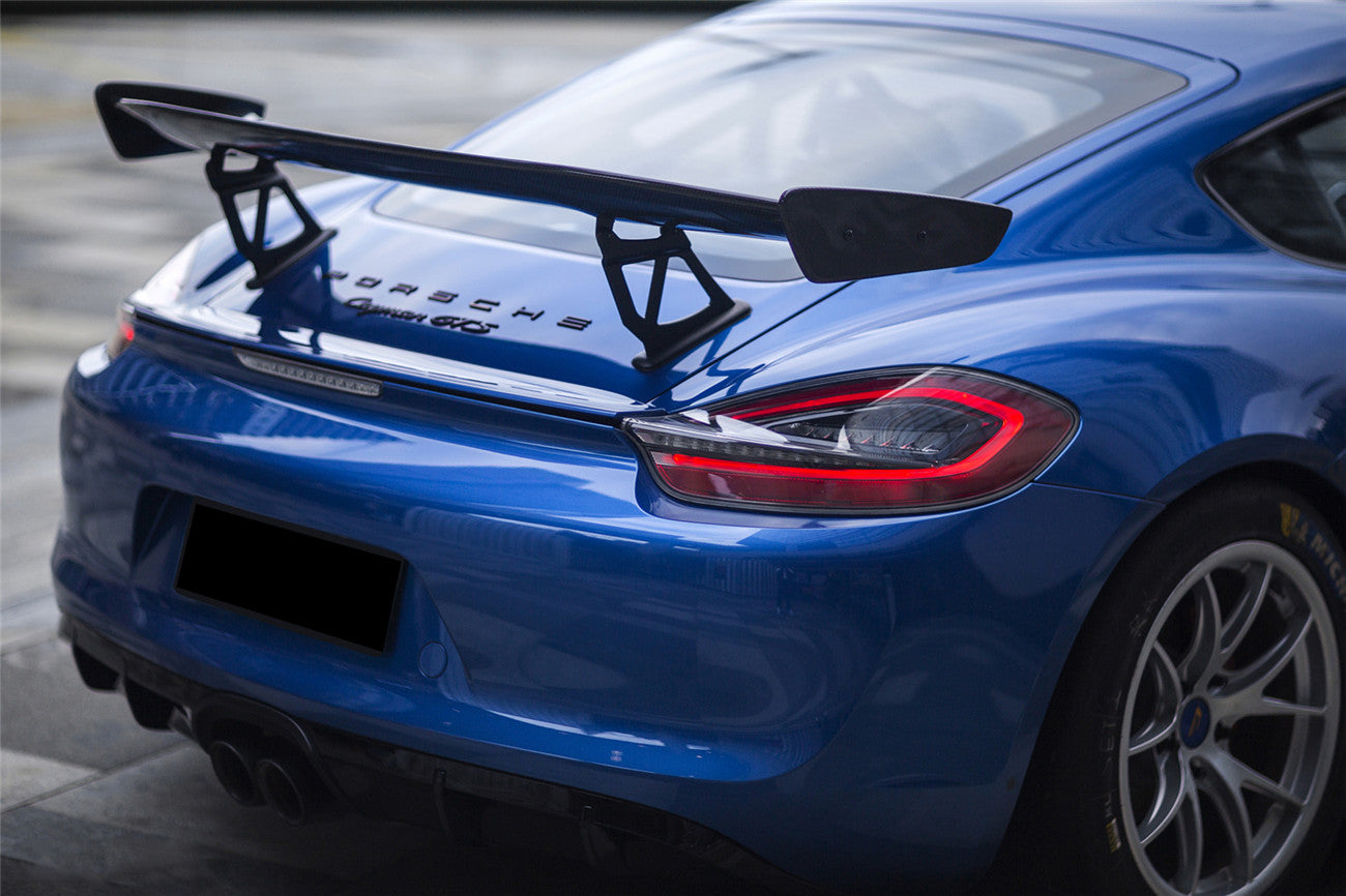 2012-2016 Porsche 981 Boxster/Cayman GT4 Style Style Carbon Fiber Trunk Spoiler - DarwinPRO Aerodynamics