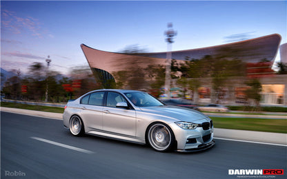 2011-2019 BMW 3 Series F30/F35 M-Tech GV Style Carbon Fiber Front Lip W/Caps - DarwinPRO Aerodynamics